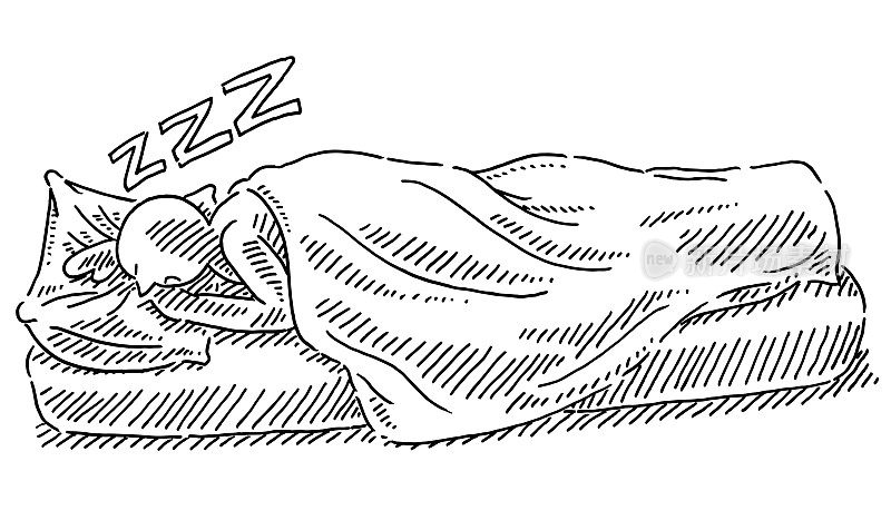 Sleeping In Bed Human Figure Drawing